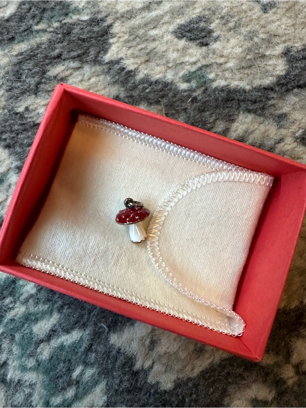 James Avery Red and White Mushroom Brooch - Women Accessories